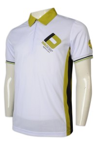 P1211 Polo shirt zipper color matching lapel color cuff color matching shirt edge Polo shirt manufacturer